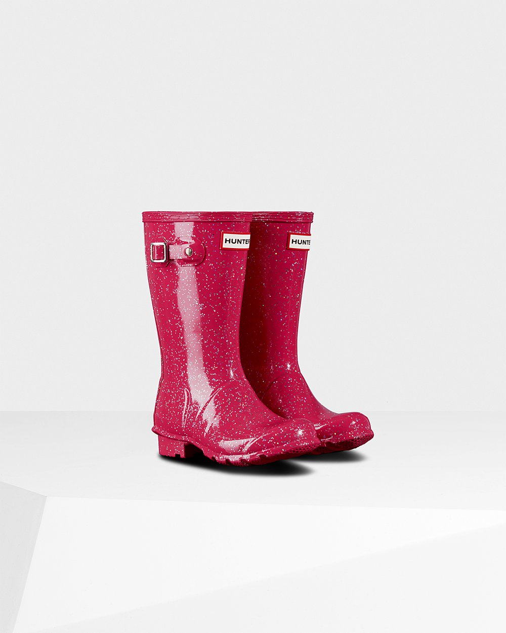 Kids Hunter Original Big Giant Glitter | Rain Boots Pink | NZ-56902-EXTS